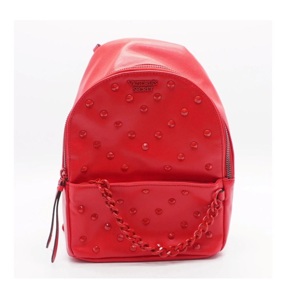 NWOT VICTORIA’S SECRET RED STUDDED BACKPACK